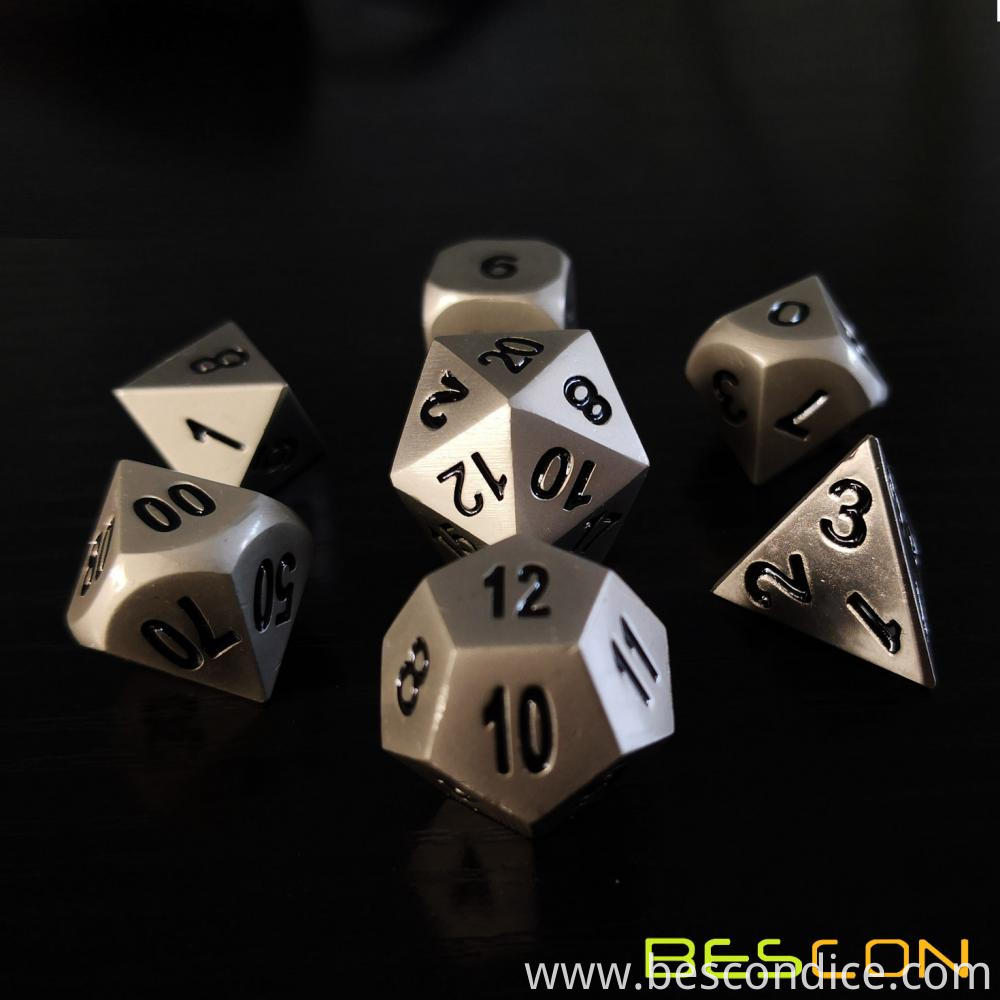 Solid Metal Dice Set Nickle Finish 2 Solid Metal Dice Set Nickle Finish 2